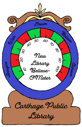 Graphic New Library Believe-O-Meter 100,000 received!