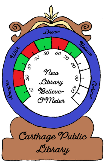 New Library Believe-O-Meter, $70,000 received